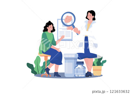 Female Doctor Doing Skin Therapy Female Doctor Doing Skin Therapy 121633632