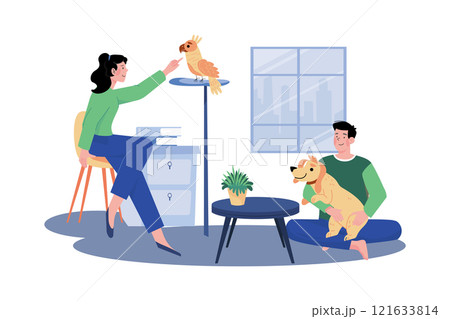 People Spending Time With Pet 121633814