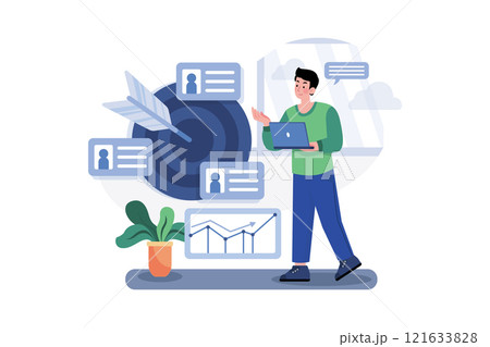 Target Audience Illustration concept on white background 121633828