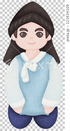 people wearing hanbok people wearing hanbok 121634109