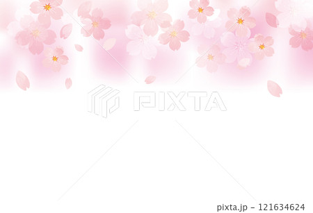 美しい桜の背景イラスト 121634624