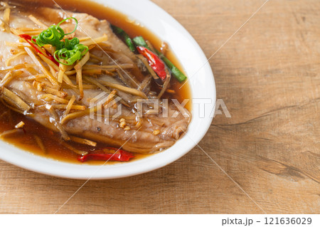 Steamed Fish with Soy Sauce Steamed Fish with Soy Sauce 121636029