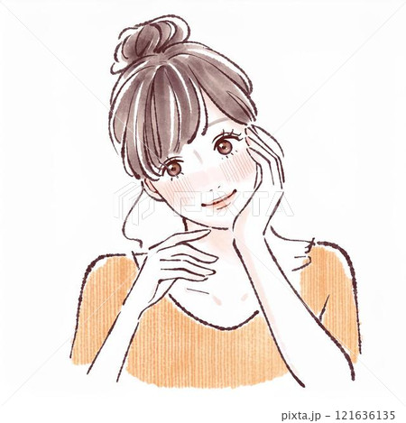 女性・女の子のイラスト素材 121636135