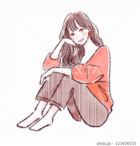 女性・女の子のイラスト素材 121636155