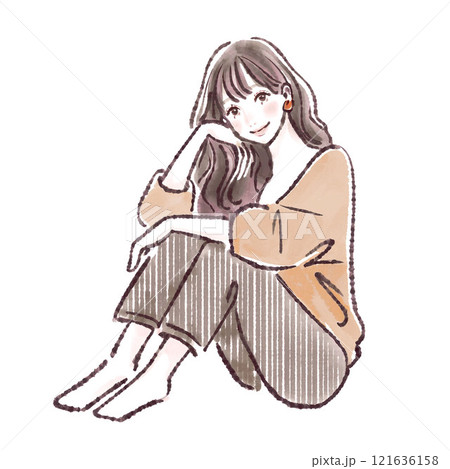 女性・女の子のイラスト素材 121636158