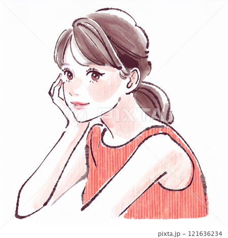 女性・女の子のイラスト素材 女性・女の子のイラスト素材 121636234