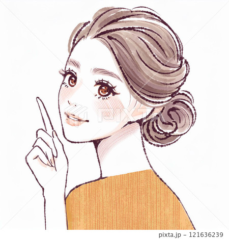 女性・女の子のイラスト素材 女性・女の子のイラスト素材 121636239