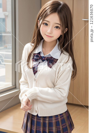 可愛い女子高校生 121636870