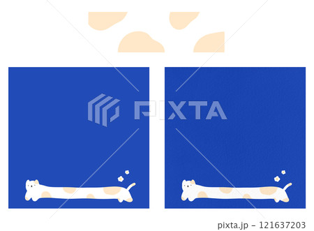 Cute Cat Blue Paper With Polka Dot Tape Memo Paper Memo Pad Note Pad Paper Post It Digital Blank Paper Blank Note 121637203