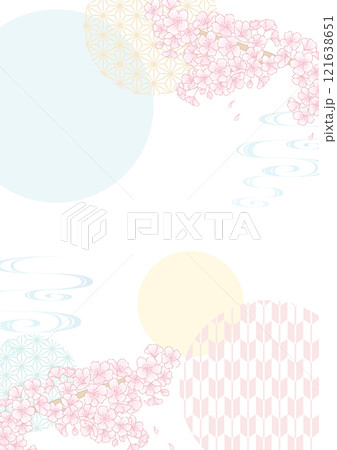 桜の和風背景素材 桜の和風背景素材 121638651