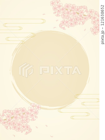 桜の和風背景素材 桜の和風背景素材 121638652