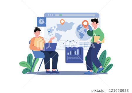 Global Business Illustration concept on white background 121638928