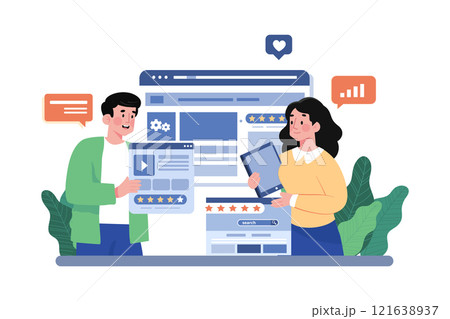 Page Ranking Illustration concept on white background Page Ranking Illustration concept on white background 121638937