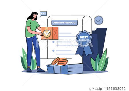 Best Product Illustration concept on white background Best Product Illustration concept on white background 121638962