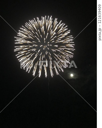 月と花火　　　　＊＊＊full moon＆+○+＆firework ＊＊＊ 121639409