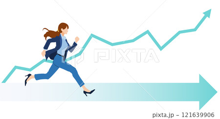 目標達成へのロードマップのイラスト 121639906