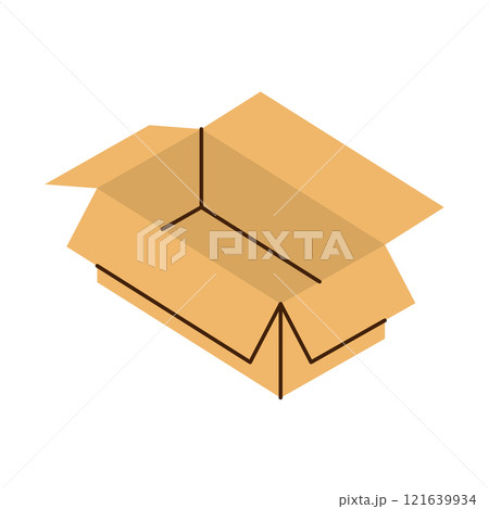 Storage box. Carton delivery packaging box. Vector illustration. Storage box. Carton delivery packaging box. Vector illustration. 121639934