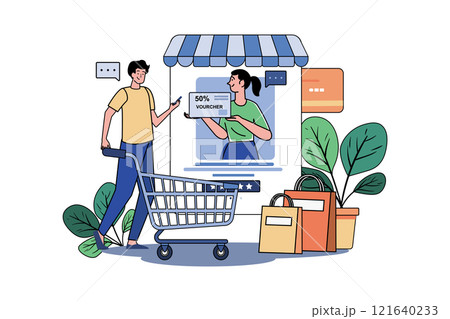 The Guy Gets A Coupon When He Buys Online 121640233