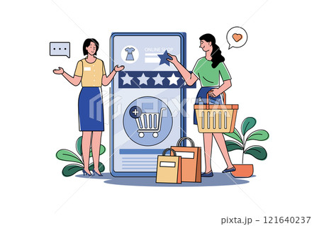 Women Giving Online Feedback For Online Shop Women Giving Online Feedback For Online Shop 121640237