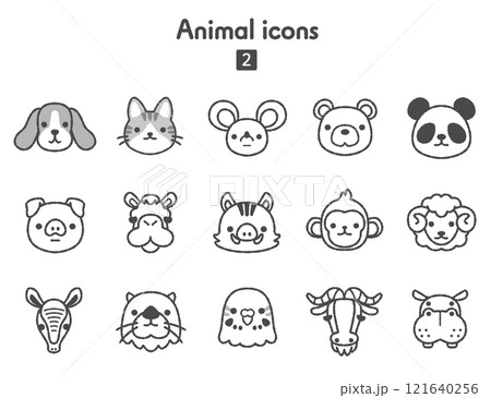 動物のアイコン集2 動物のアイコン集2 121640256