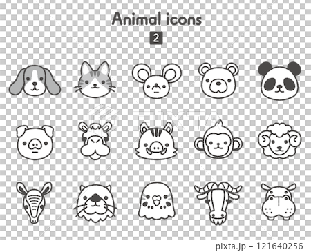 動物のアイコン集2 動物のアイコン集2 121640256