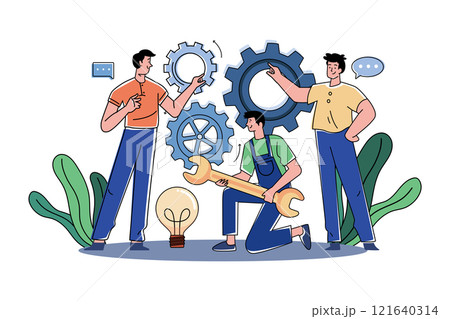 Group Of Volunteers Giving Charity Gifts To The Poor Group Of Volunteers Giving Charity Gifts To The Poor 121640314