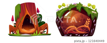 Forest animal houses set Forest animal houses set 121640449