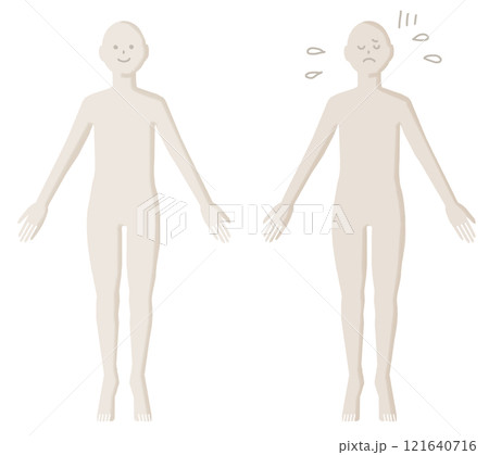 シンプル人物ポジティブ、ネガティブ シンプル人物ポジティブ、ネガティブ 121640716