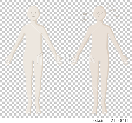 シンプル人物ポジティブ、ネガティブ シンプル人物ポジティブ、ネガティブ 121640716