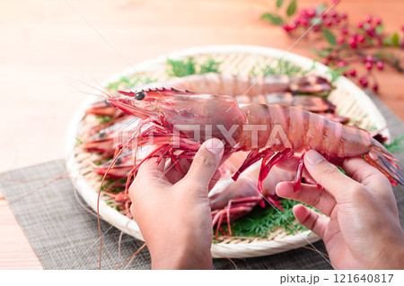 【エビ科最大級のサイズ】 シータイガー 天然ならではの締まった身質と風味、濃厚な旨味が特徴 121640817