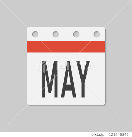 Vector template icon page calendar - May month 121640845
