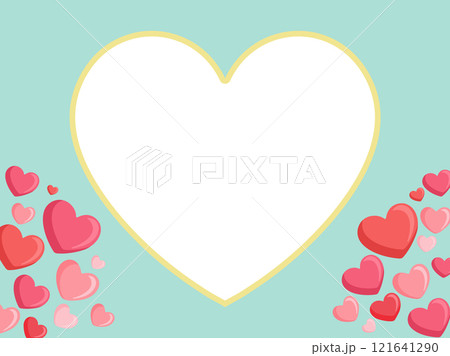 ハートの飾りフレーム ハートの文字スペース バレンタイン イラスト ハートの飾りフレーム ハートの文字スペース バレンタイン イラスト 121641290