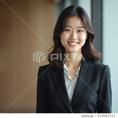 スーツを着た若い女性 スーツを着た若い女性 121642111