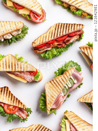 おいしそうなサンドイッチ おいしそうなサンドイッチ 121642981