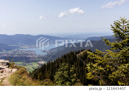 Tegernsee lake, Bodenschneid mountain tour in springtime, Bavaria, Germany Tegernsee lake, Bodenschneid mountain tour in springtime, Bavaria, Germany 121643407