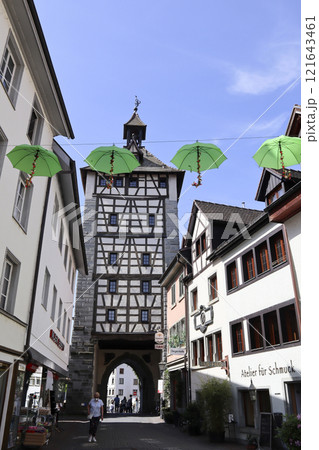 City life in Konstanz, Lake Constance in Germany 121643461