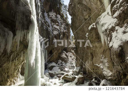 Partnachklamm or Partnach gorge in wintertime Partnachklamm or Partnach gorge in wintertime 121643784