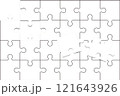 パズルのピースで描かれた白いジグソーパズル 121643926
