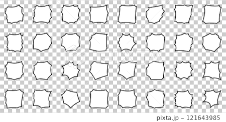 Jagged speech bubble black and white Speech bubble.bubble burst vector 121643985