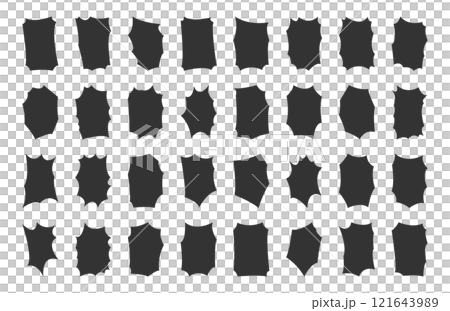 ギザギザの吹き出し　白黒　 Speech bubble.bubble burst vector 121643989