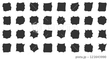 ギザギザの吹き出し 白黒 Speech bubble.bubble burst vector ギザギザの吹き出し 白黒 Speech bubble.bubble burst vector 121643990