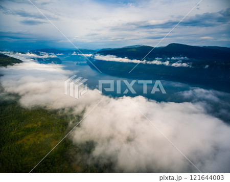 Beautiful Nature Norway aerial photography. 121644003