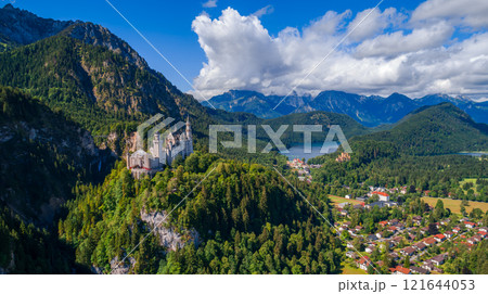 Beautiful natural landscape of the Alps. Forggensee and Schwangau, Germany, Bavaria Beautiful natural landscape of the Alps. Forggensee and Schwangau, Germany, Bavaria 121644053