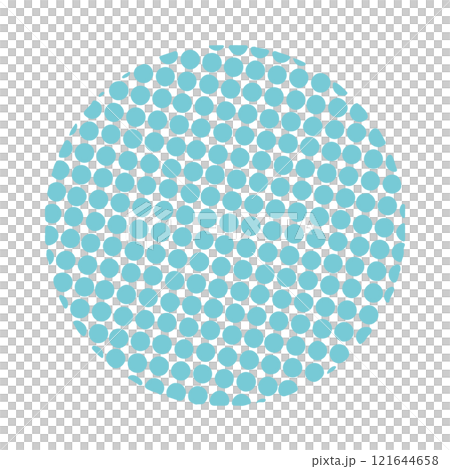 かわいいドット・ハーフトーンの円　青　ベクター　Abstract dot circle, 121644658