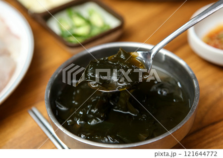 Korean traditional food. seaweed soup Korean traditional food. seaweed soup 121644772