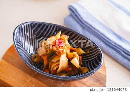 野菜の皮できんぴら 121644978