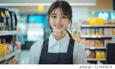 スーパー売り場の店員イメージ03 121645629