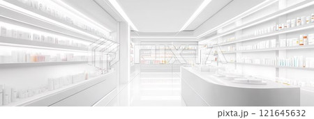 清潔感のあるドラッグストア店内07 121645632