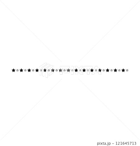 Star divider border frame horizontal line vector shape icon for decorative vintage doodle element for design in vector illustration Star divider border frame horizontal line vector shape icon for decorative vintage doodle element for design in vector illustration 121645713