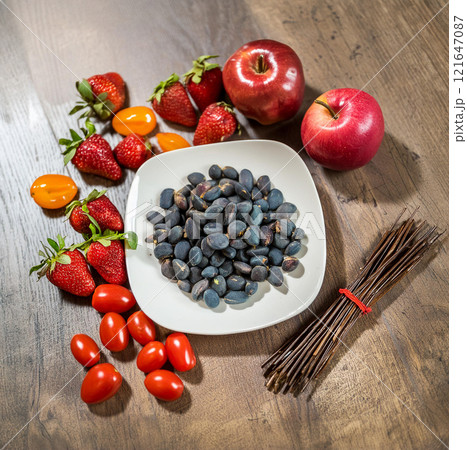 Colorful Fresh Foods on Display 121647087